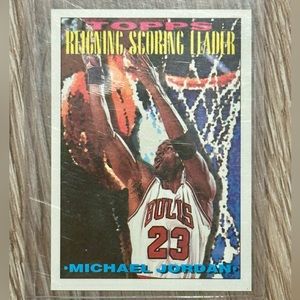 Michael Jordan Topps Reigning Scoring Leader card